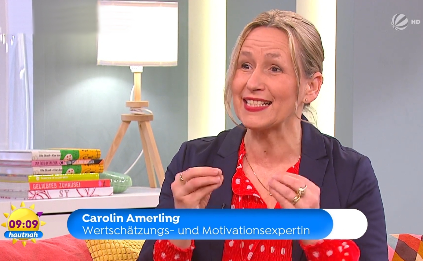 Wertschätzungsexpertin Carolin Amerling beim SAT 1 Frühstücksfernsehen